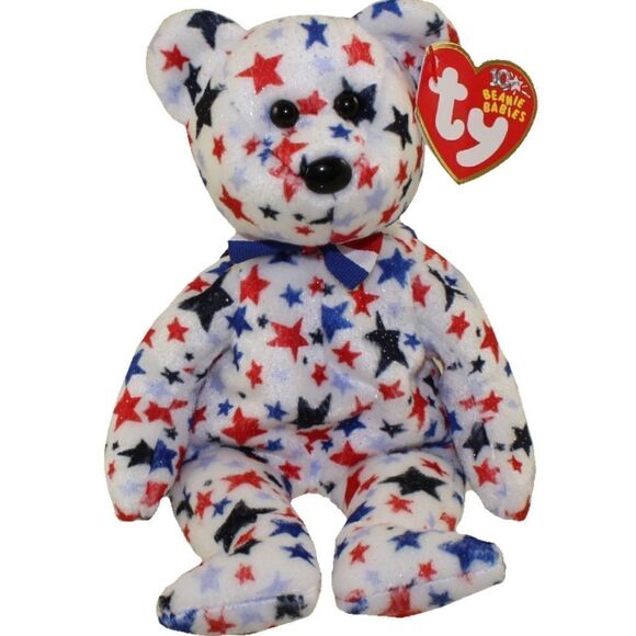 Ty Beanie Babies Bear  “Red White & Blue”! - Picture 1 of 6